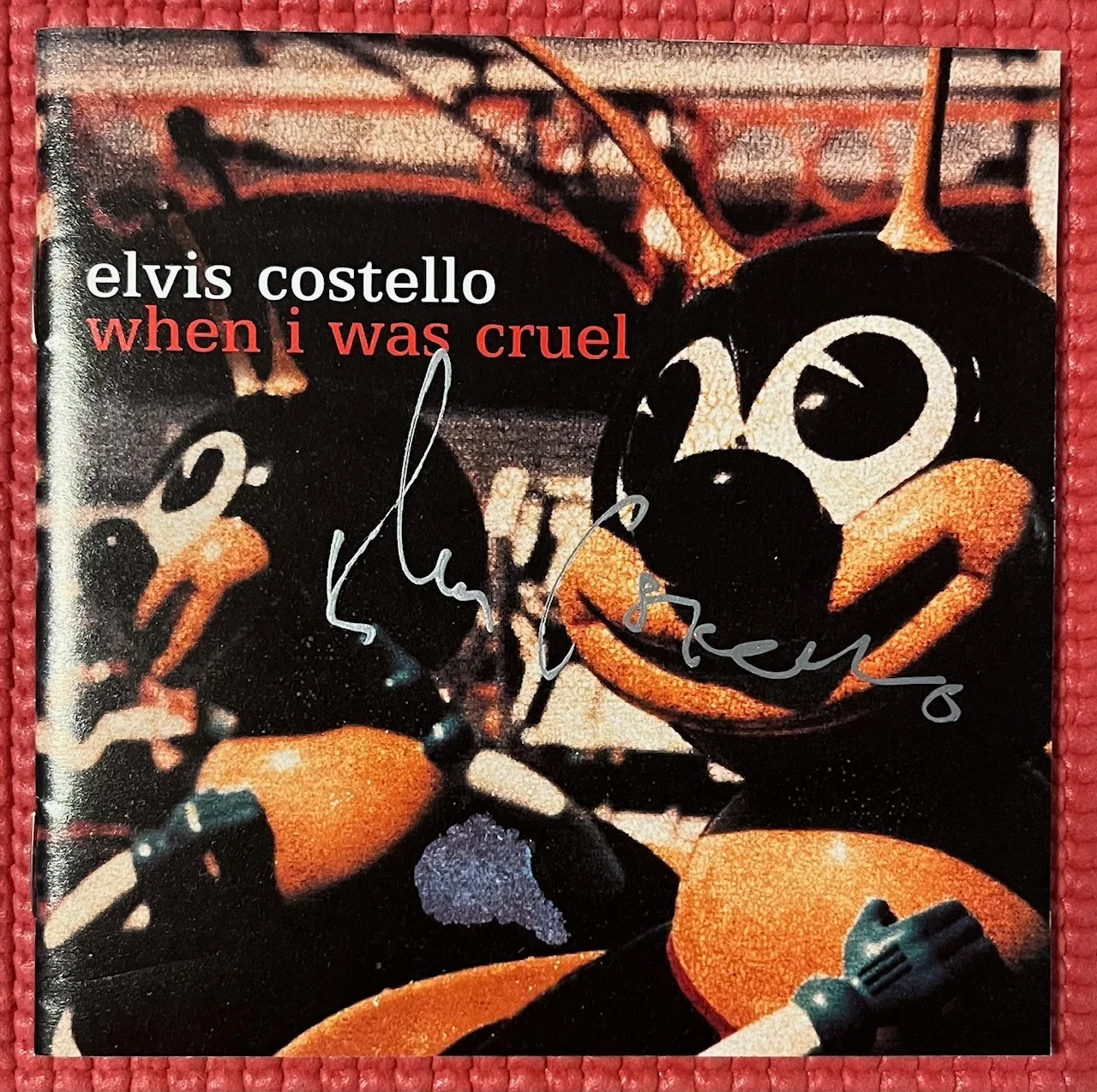 REAL signed ELVIS COSTELLO autographed "WHEN I WAS CRUEL" insert CD Epperson, image 2