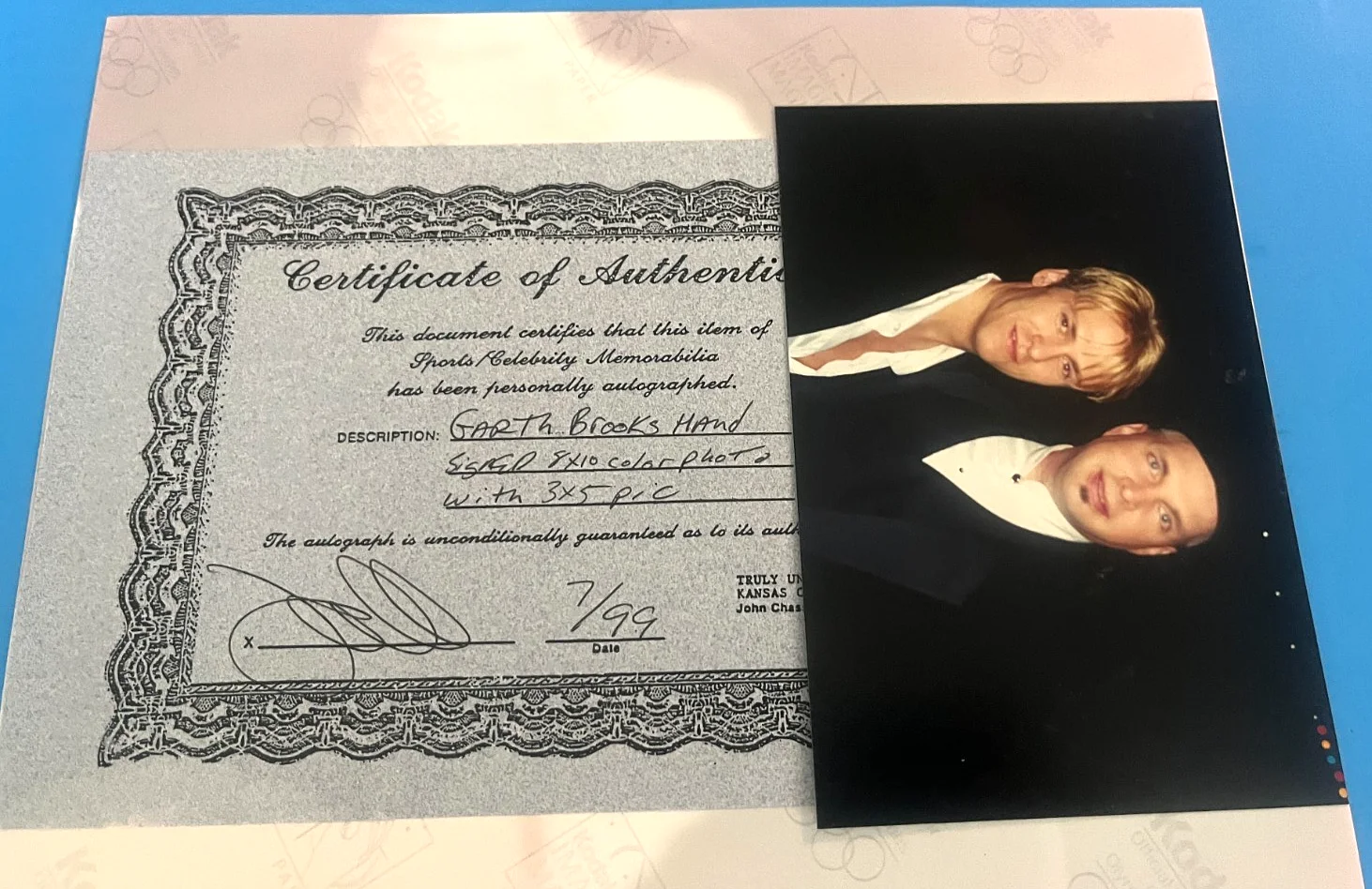 GARTH BROOKS SIGNED AUTOGRAPH 8" x 10" PHOTO FULL SIGNATURE, COUNTRY LEGEND, изображение 3
