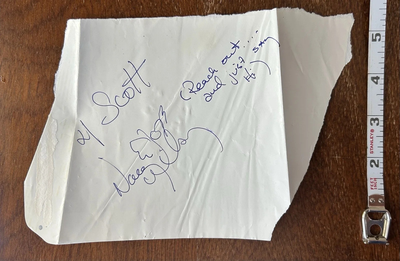 Nancy Wilson Heart Signed Autograph W/Inscription “Reach Out..” Unique Story, image 2