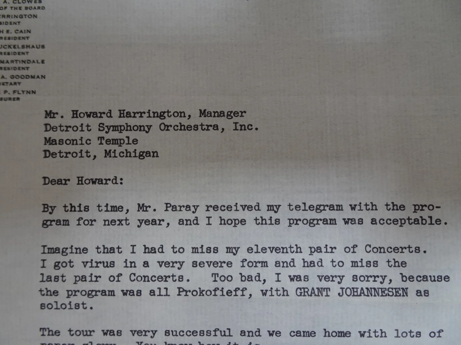 Fabien Sevitzky — Fabien Sevitzky American Conductor Autograph Letter to Symphony Manager Detroit, изображение 5