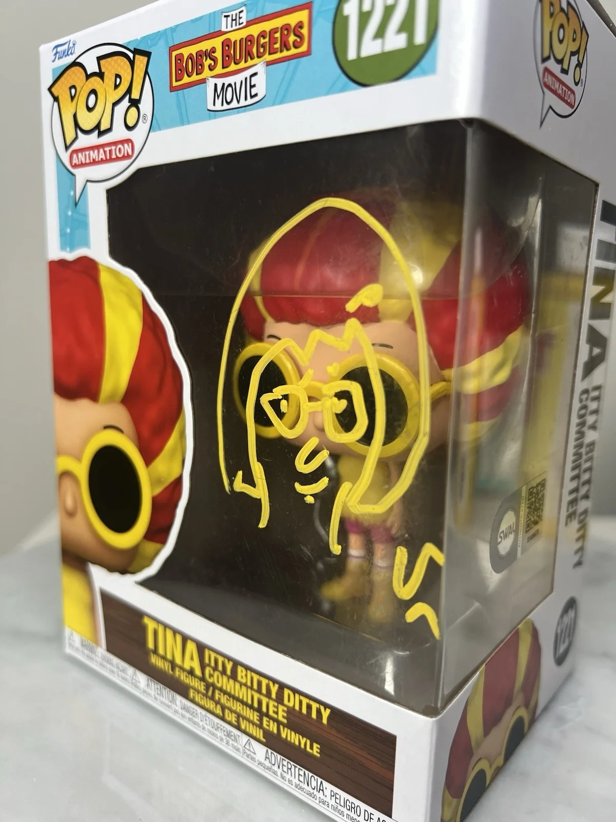Dan Mintz — Dan Mintz Tina Bob’s Burgers Signed Sketched Funko, image 2