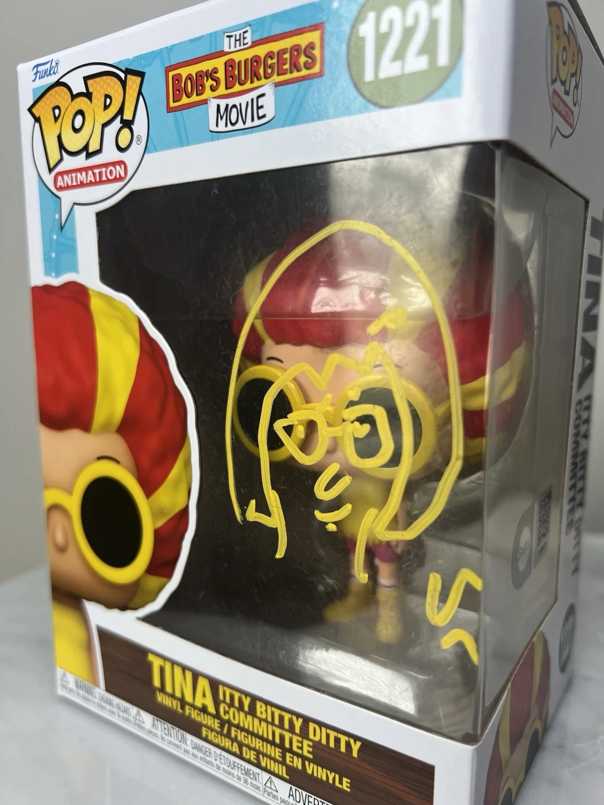 Dan Mintz — Dan Mintz Tina Bob’s Burgers Signed Sketched Funko, image 3
