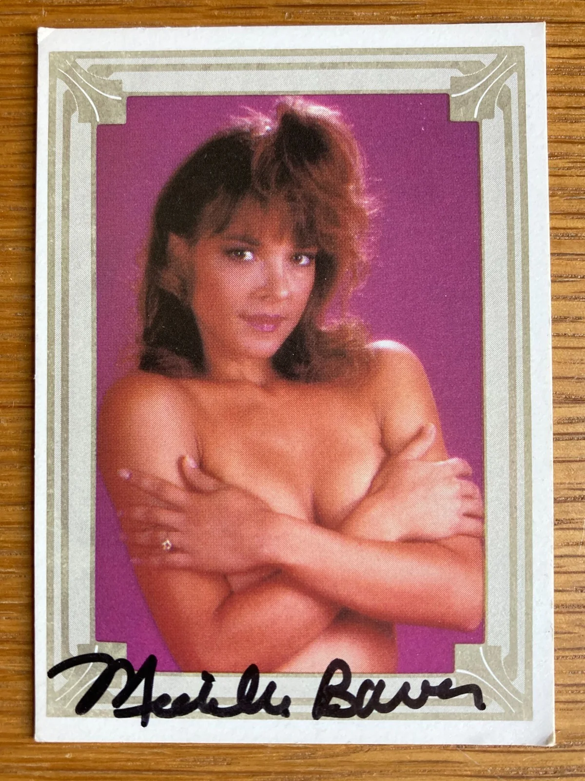 Michelle Bauer — SEXY MICHELLE BAUER SIGNED Scream Queen Card #63 HOLLYWOOD CHAINSAW HOOKERS L@@K