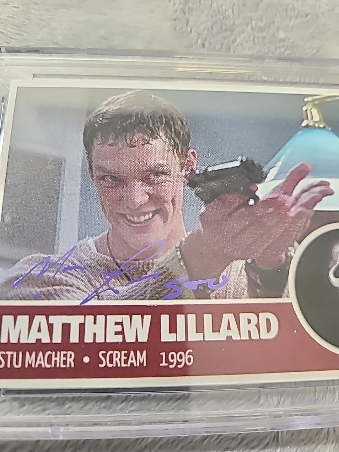 Matthew Lillard Signed Scream Card With "STU" Inscription JSA/CGC COA, image 4