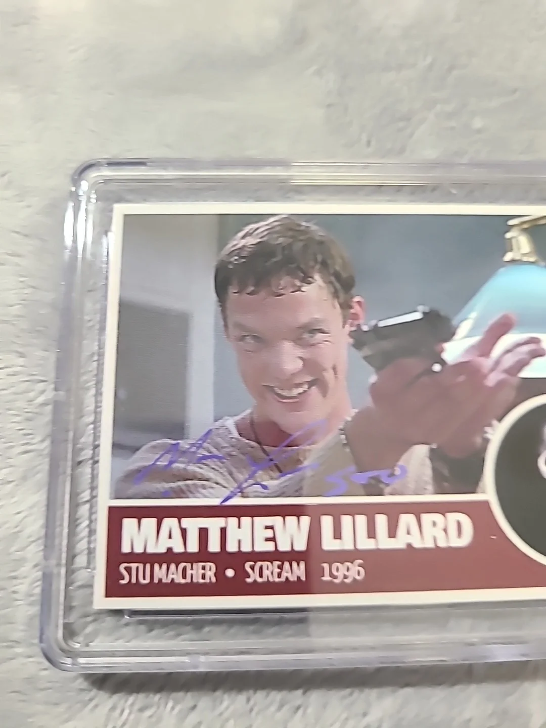Matthew Lillard Signed Scream Card With "STU" Inscription JSA/CGC COA, image 5