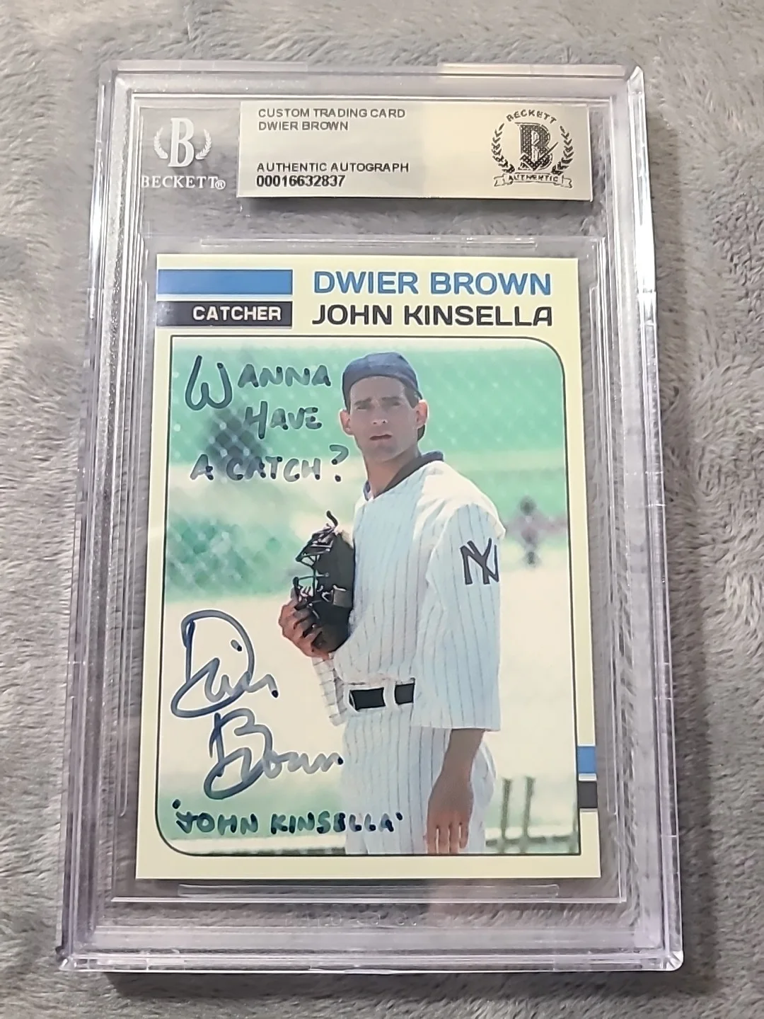 Dwier Brown Signed Field Of Dreams Card John Kinsella BAS Coa Wanna Have A Catch, изображение 2
