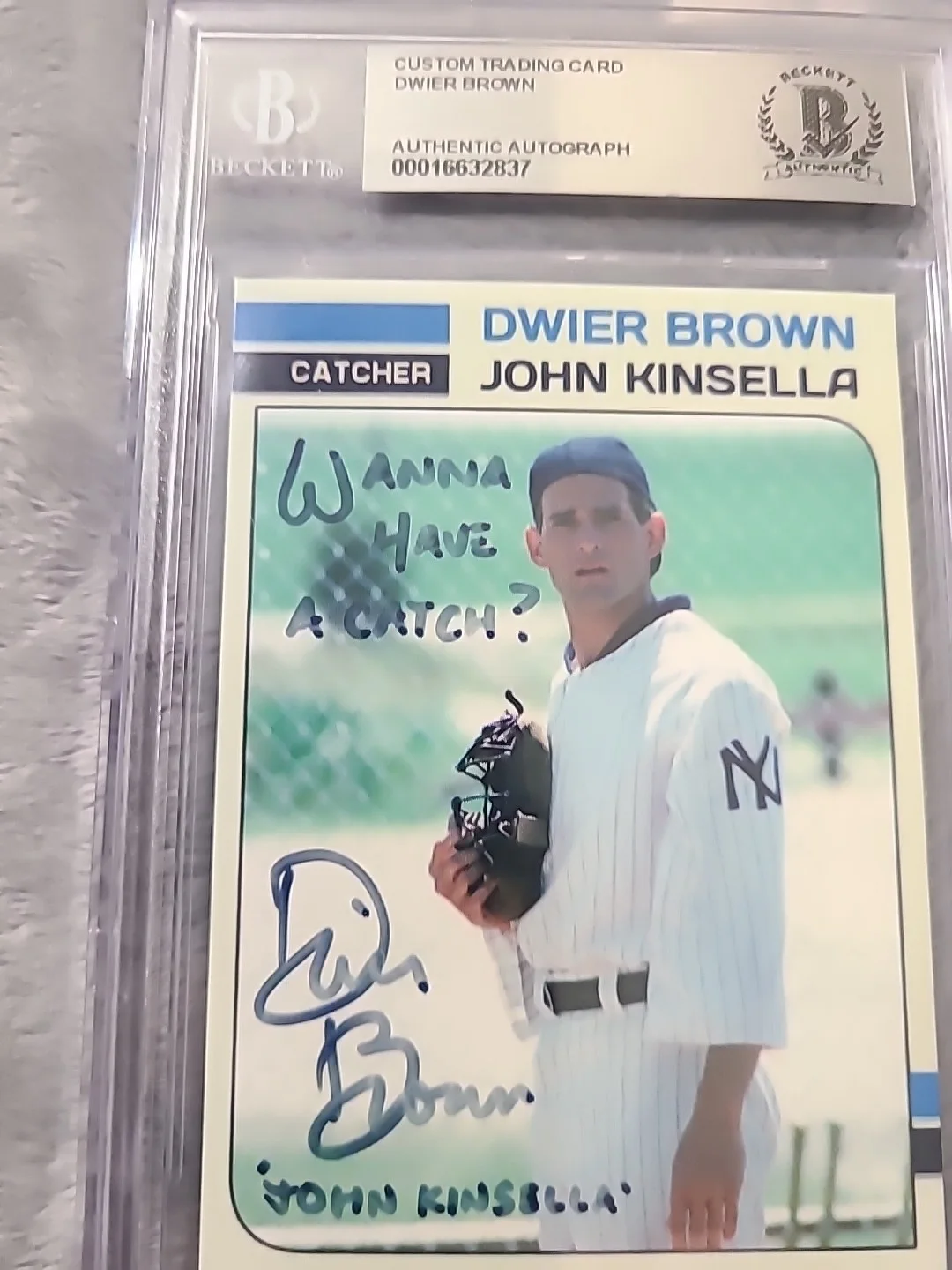 Dwier Brown Signed Field Of Dreams Card John Kinsella BAS Coa Wanna Have A Catch, изображение 3