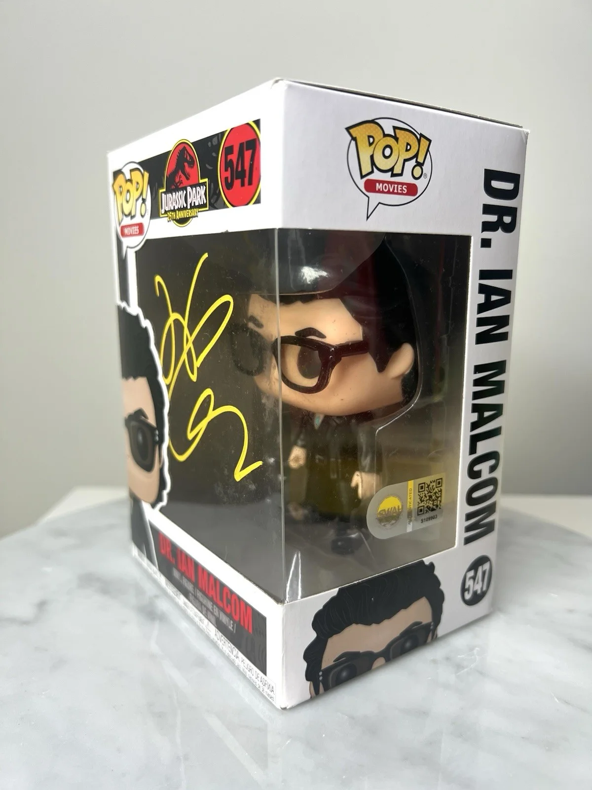 Jeff Goldblum — Jeff Goldblum Signed Ian Malcolm Jurassic Park Funko Pop SWAU COA, изображение 2