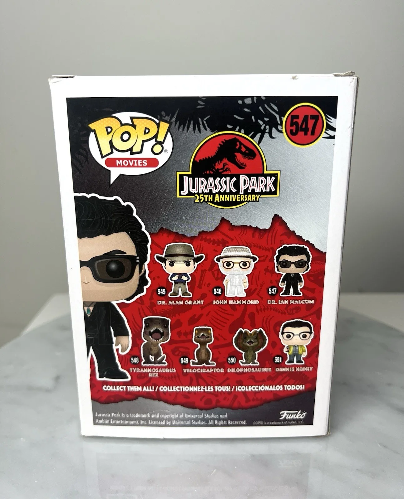 Jeff Goldblum — Jeff Goldblum Signed Ian Malcolm Jurassic Park Funko Pop SWAU COA, изображение 5