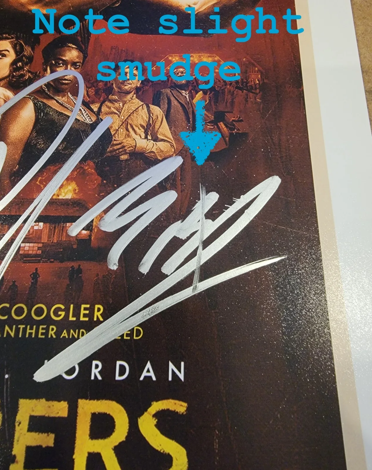Michael B. Jordan, Miles Caton — IMPERFECT Michael B Jordan Miles Caton signed 11x14 photo PSA autograph Sinners, изображение 2