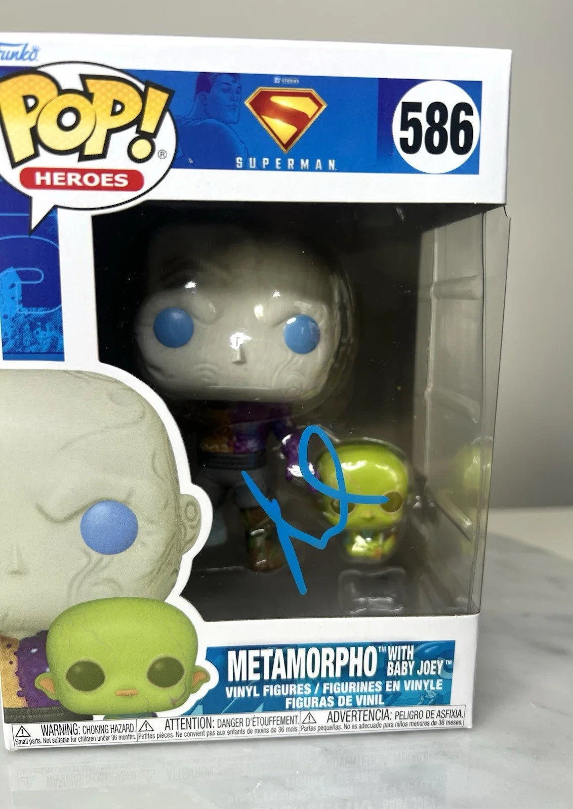 ANTHONY CARRIGAN — Anthony Carrigan Signed 'Metamorpho' Superman 2025 Funko Pop SWAU COA, image 2