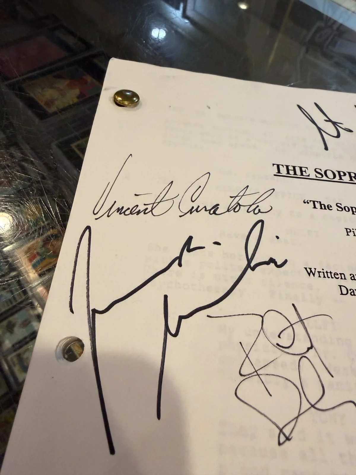 THE SOPRANOS CAST SIGNED PILOT SCRIPT JAMES GANDOLFINI STEVIE VAN VANDT PLUS JSA, image 2