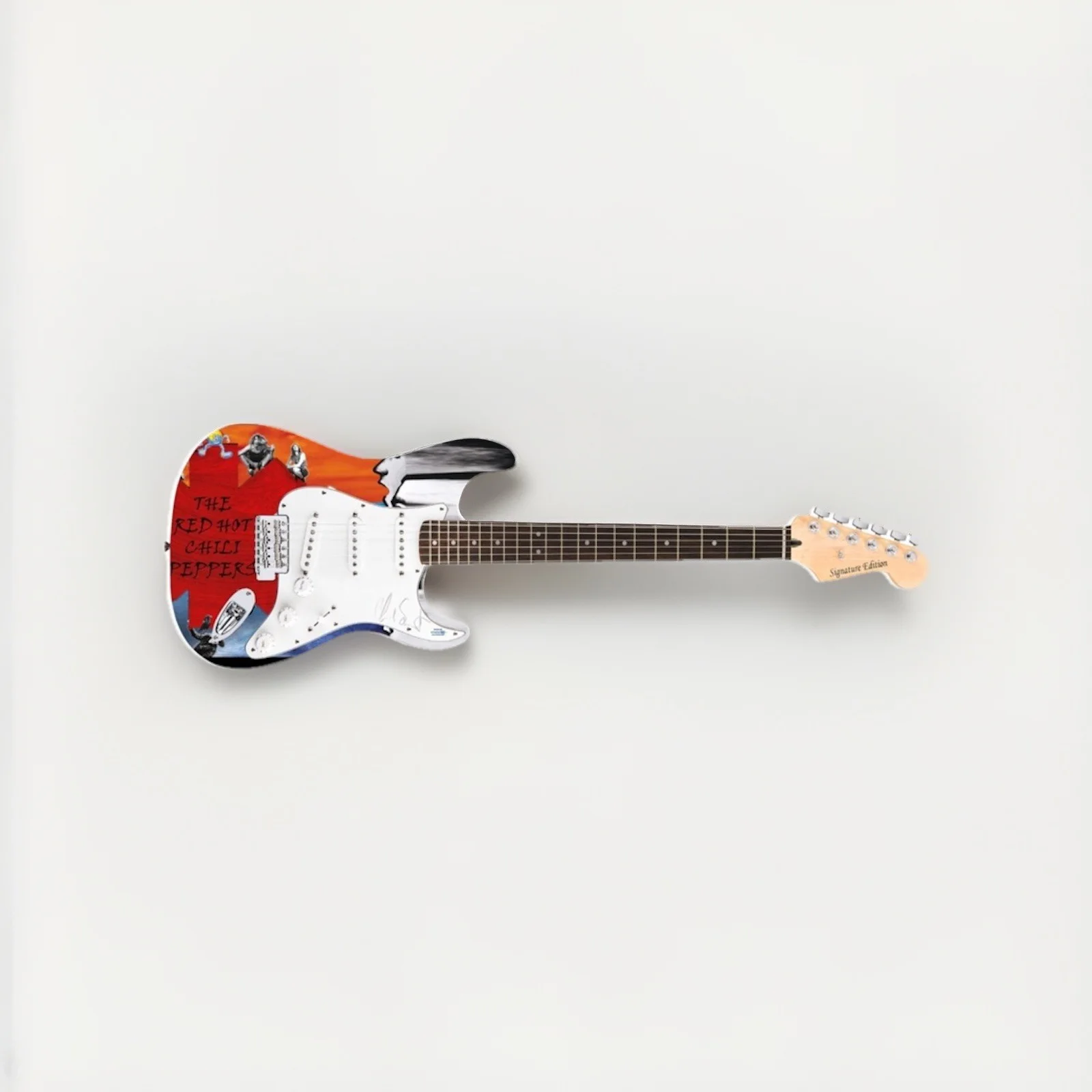Red Hot Chili Peppers Signed Electric Guitar – Autographed by Chad Smith w/ COA, изображение 3