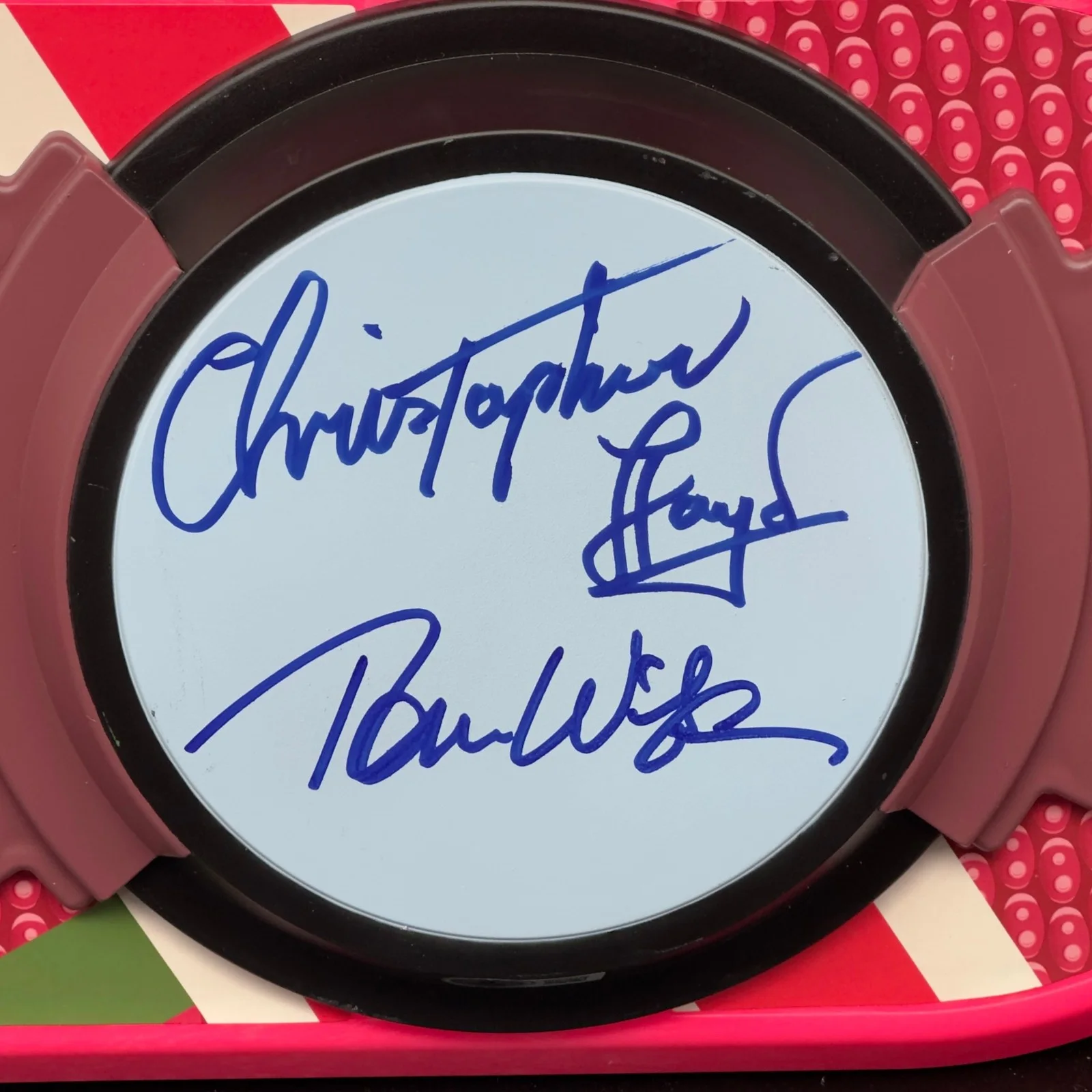 Michael J Fox, Christopher Lloyd, Leah Thompson, Tom Wilson — Michael J Fox Christopher Lloyd Thompson Wilson Cast Signed Hoverboard Beckett!, image 3