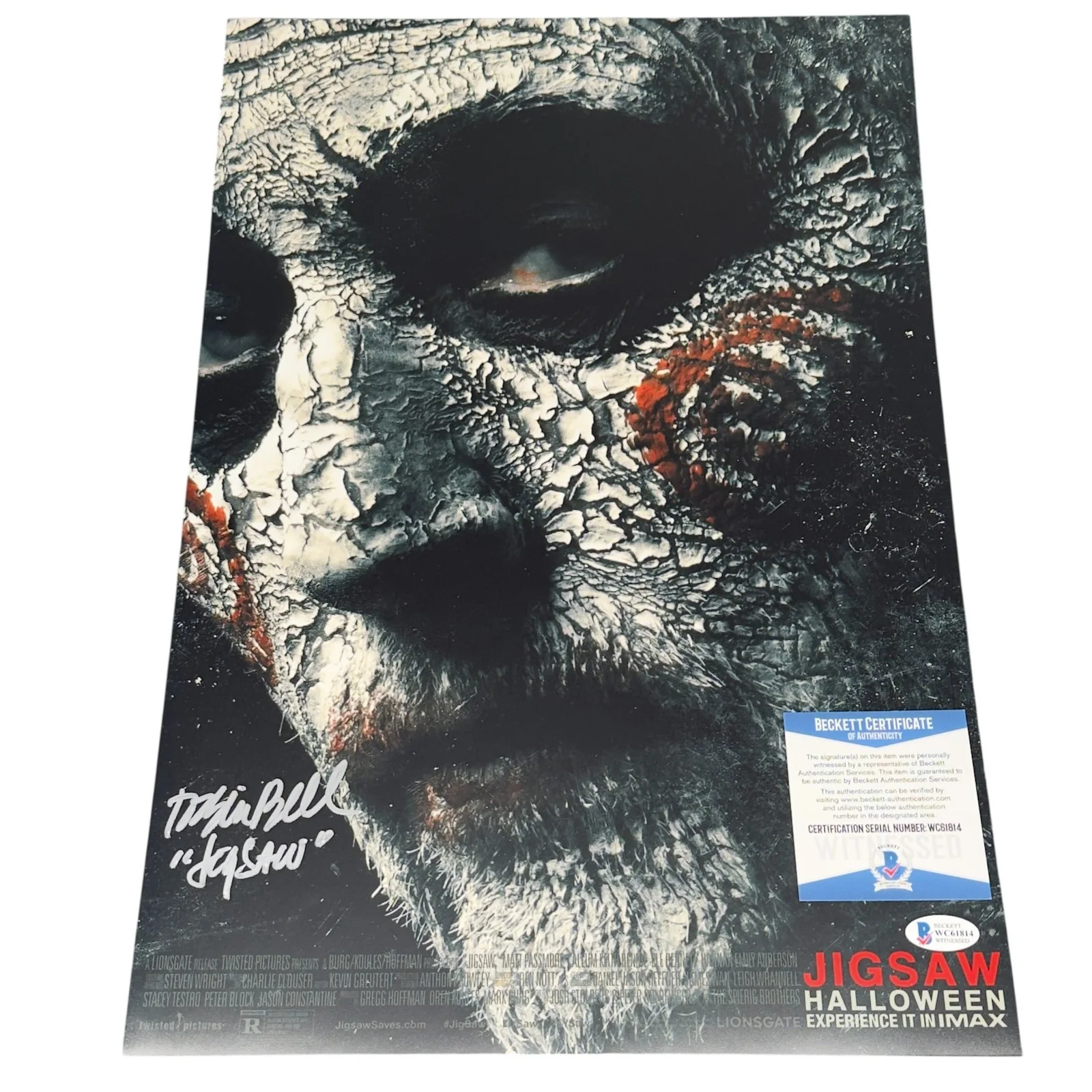 Tobin Bell — Tobin Bell Signed 12x18 Photo SAW Horror Jigsaw Beckett Authentic Autograph