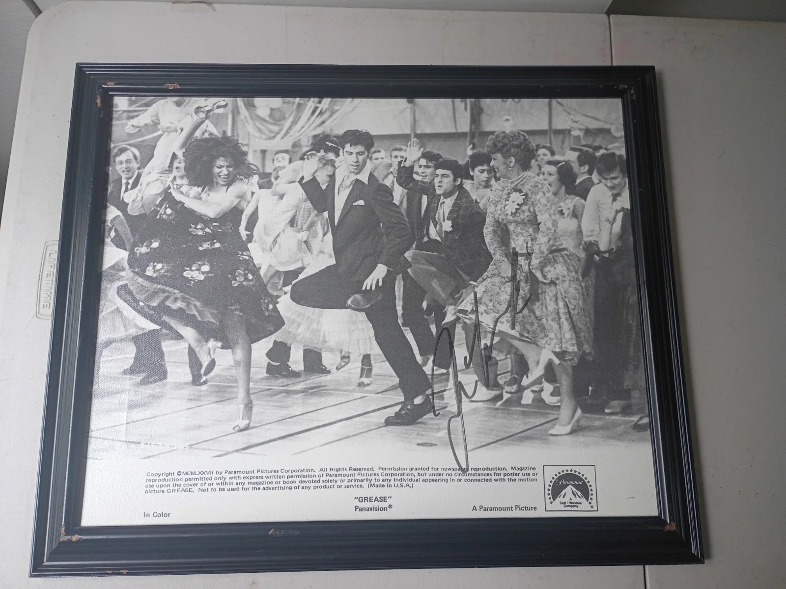 John Travolta — Autographed, John Travolta! Signed John Travolta Grease Photo, Framed, image 4