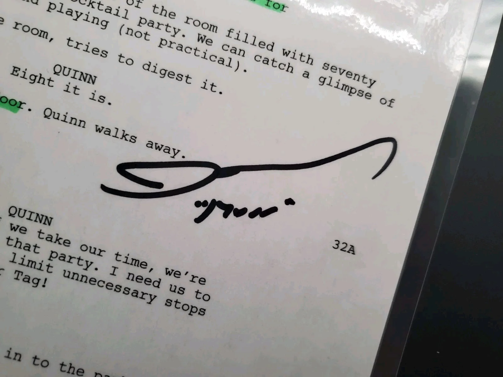 James Murray — James Murray "Murr" Impractical Jokers Autographed 8x10 Signed Movie Script Page, image 3