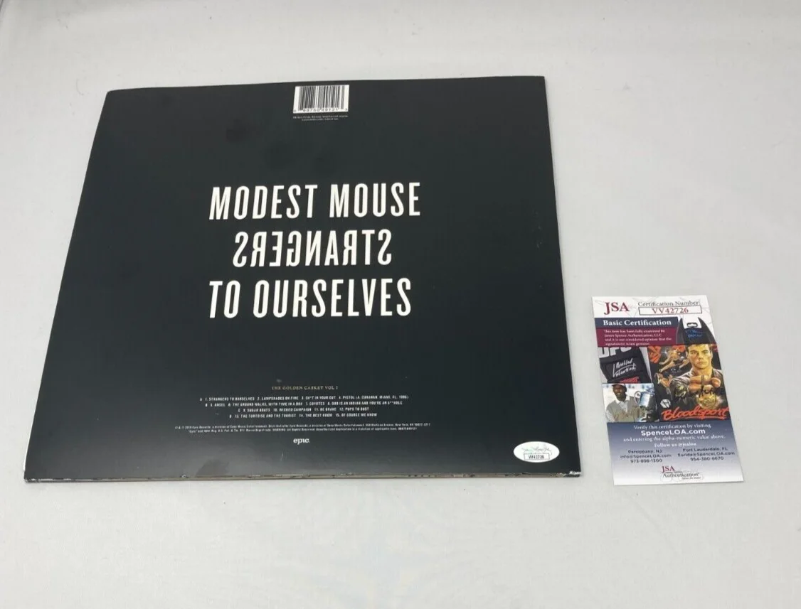 Isaac Brock signed Modest Mouse Strangers To Ourselves Album JSA COA, image 2
