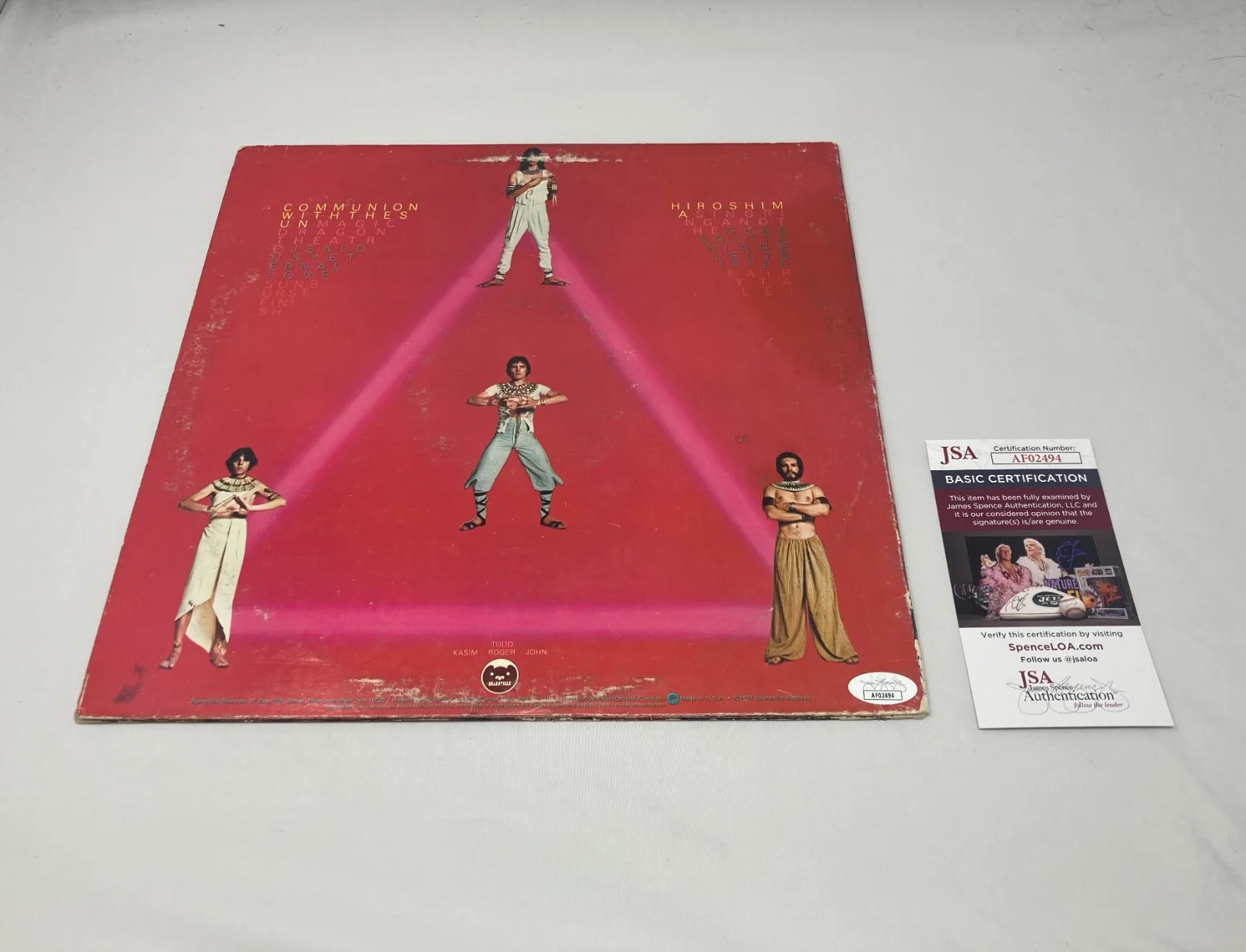 Todd Rundgren signed Utopia RA Album JSA COA, image 2
