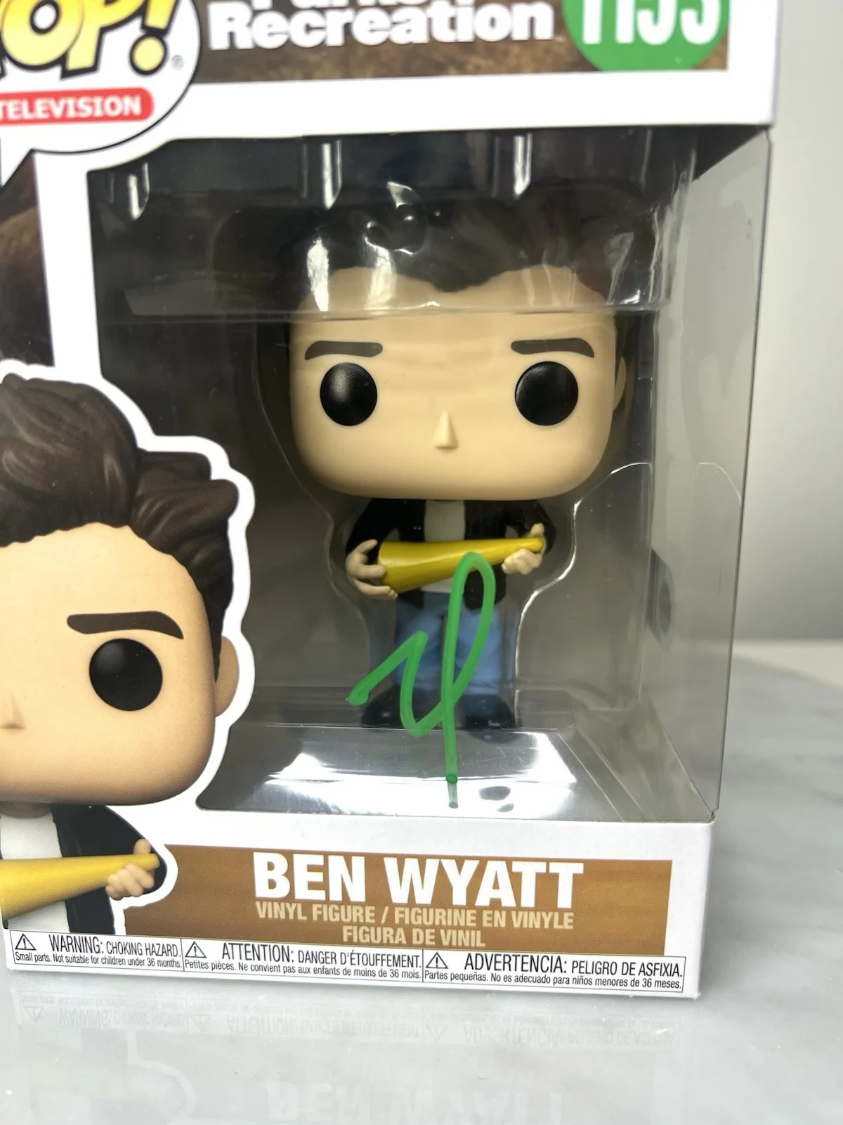 Adam Scott — Adam Scott Signed Ben Wyatt Funko Pop Autograph Parks Recreation SWAU Verified, изображение 2
