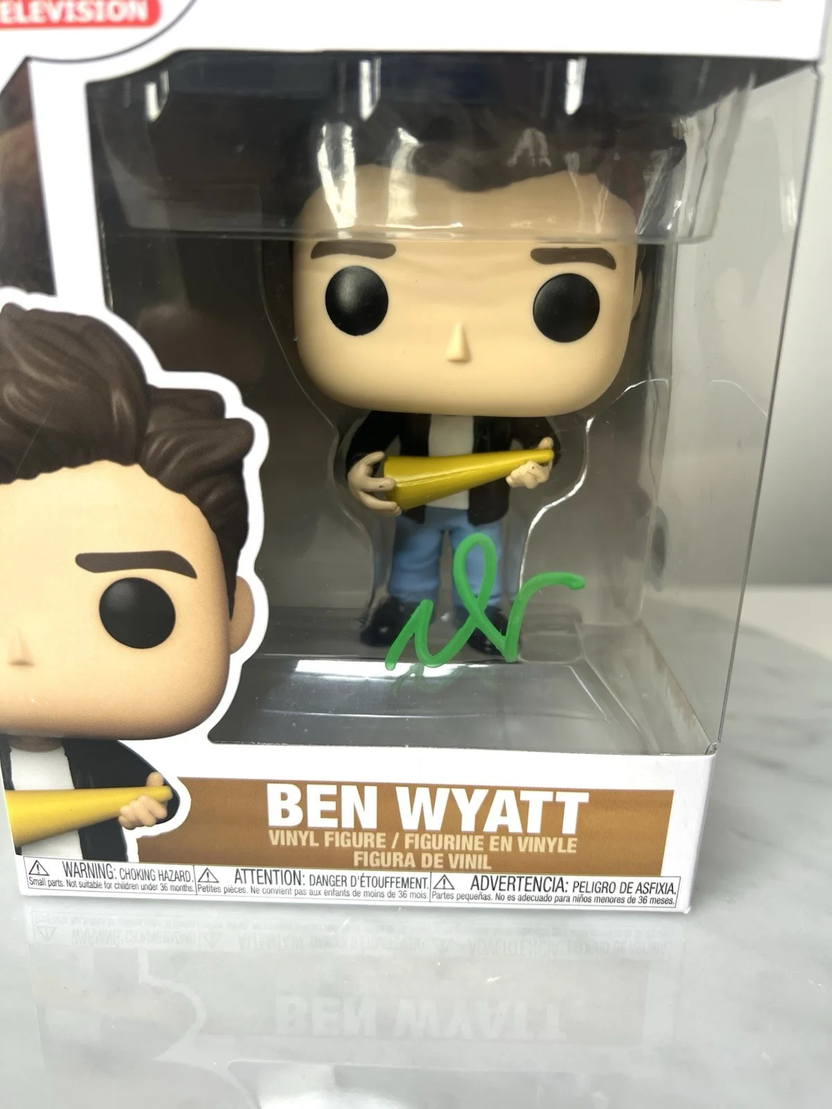 Adam Scott — Adam Scott Signed Parks and Recreation Ben Wyatt Funko Pop #1153 SWAU COA, изображение 2