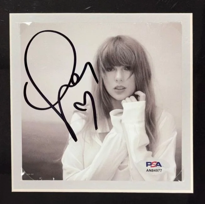 Taylor Swift — Taylor Swift Signed Framed Life Of Showgirl Cardigan Sweater w/ Signed Insert, изображение 2