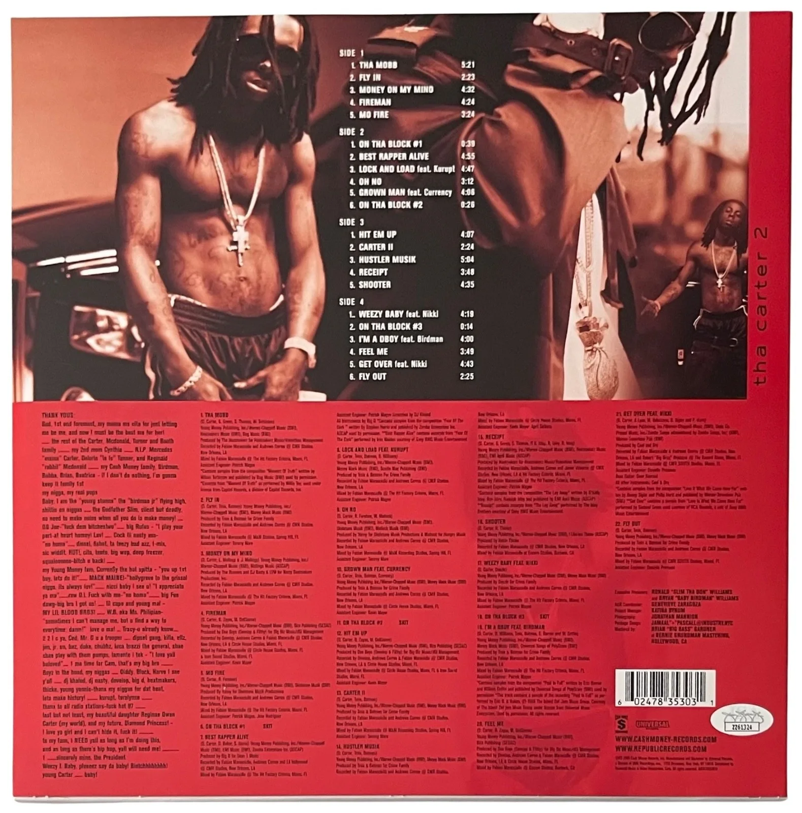 Lil Wayne Signed Tha Carter II 2 Vinyl Record JSA LOA ZZ61324, изображение 4