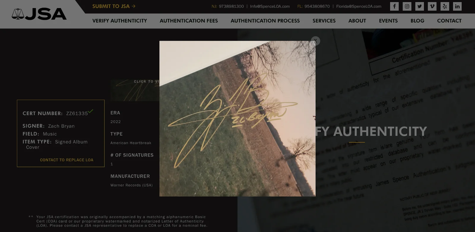 Zach Bryan Signed American Heartbreak Vinyl Record JSA LOA ZZ61335, изображение 5