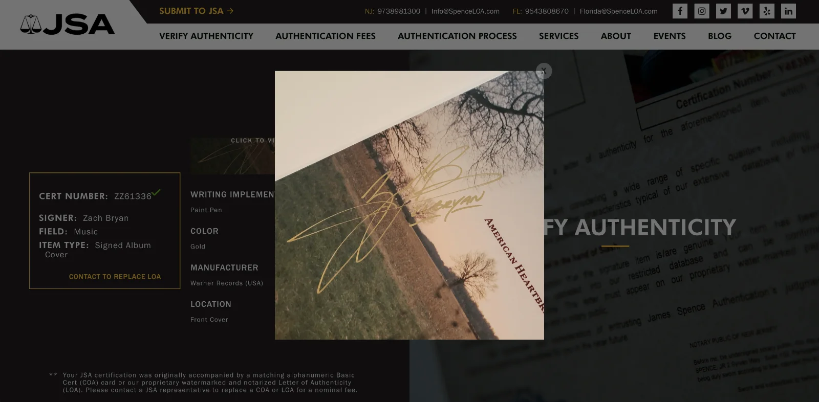 Zach Bryan Signed American Heartbreak Vinyl Record JSA LOA ZZ61336, изображение 5