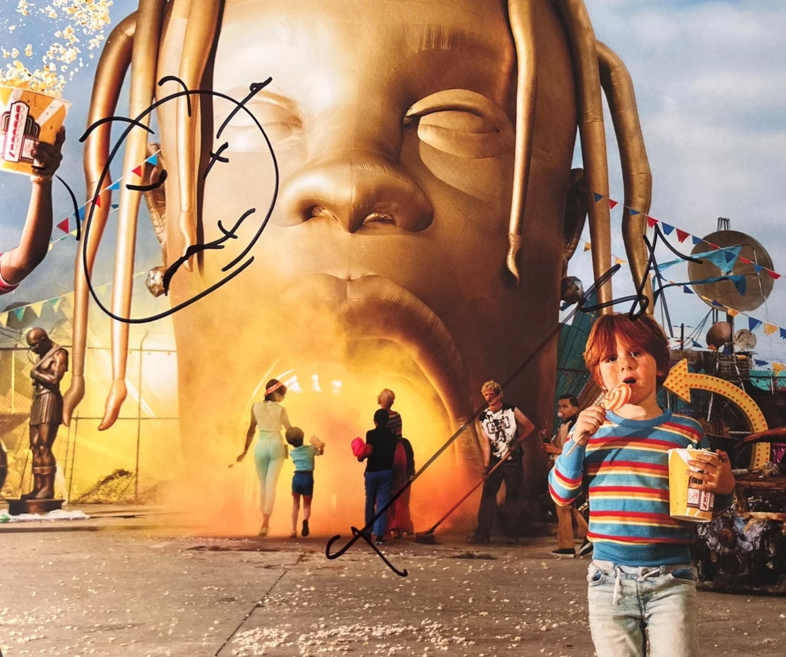 Travis Scott Signed Astroworld Vinyl Record *** Autographed & Sketch *** JSA LOA, image 5