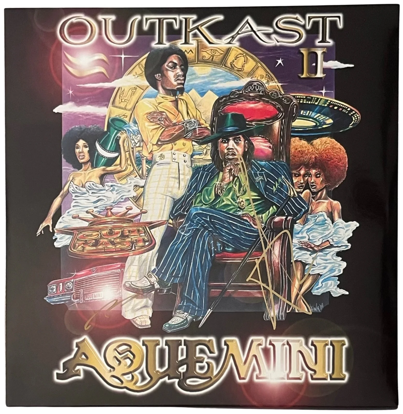 Andre 3000 & Big Boi Signed Outkast Aquemini Vinyl Record JSA LOA ZZ61338, image 3