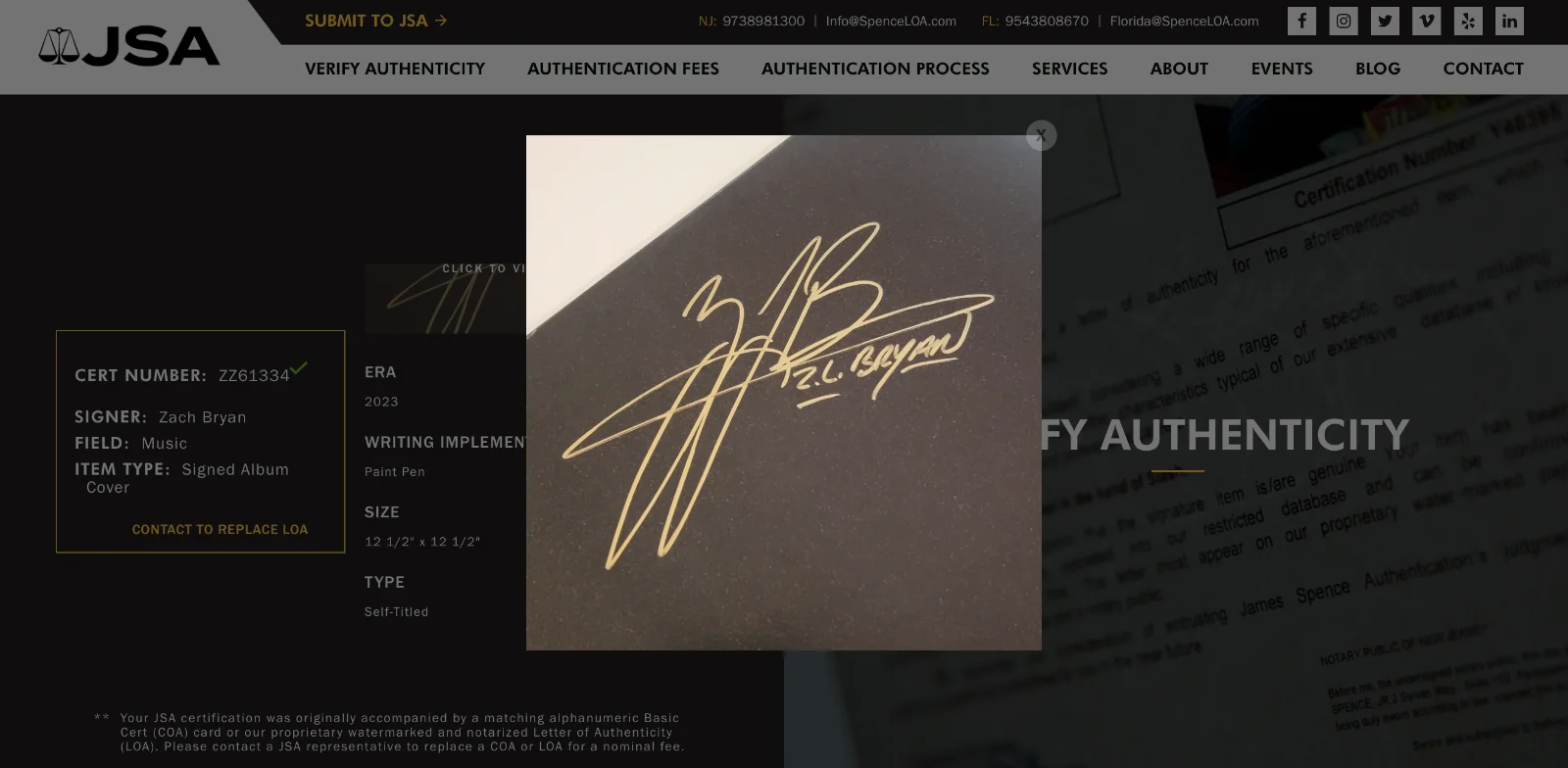 Zach Bryan Signed Self-Titled Vinyl Record JSA LOA ZZ61334, image 5