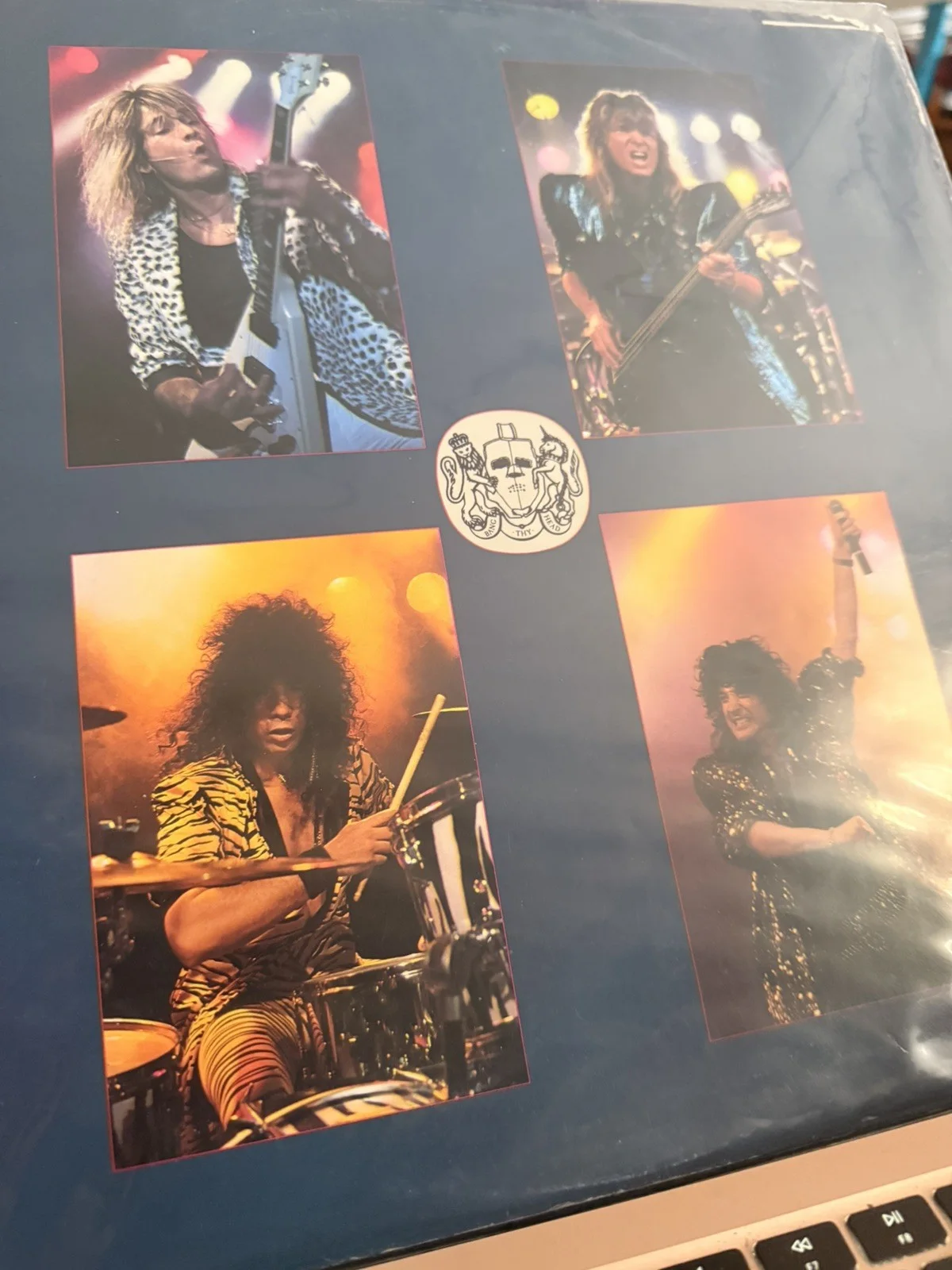 RIP Frankie Banali Chuck Wright Signed Quiet Riot QR III Vinyl LP Autograph, image 3