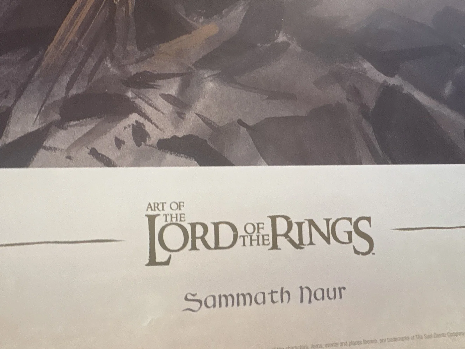 Lord Of The Rings Concept Art Print Rare Sammath Naur Dylan Cole lithograph, изображение 2