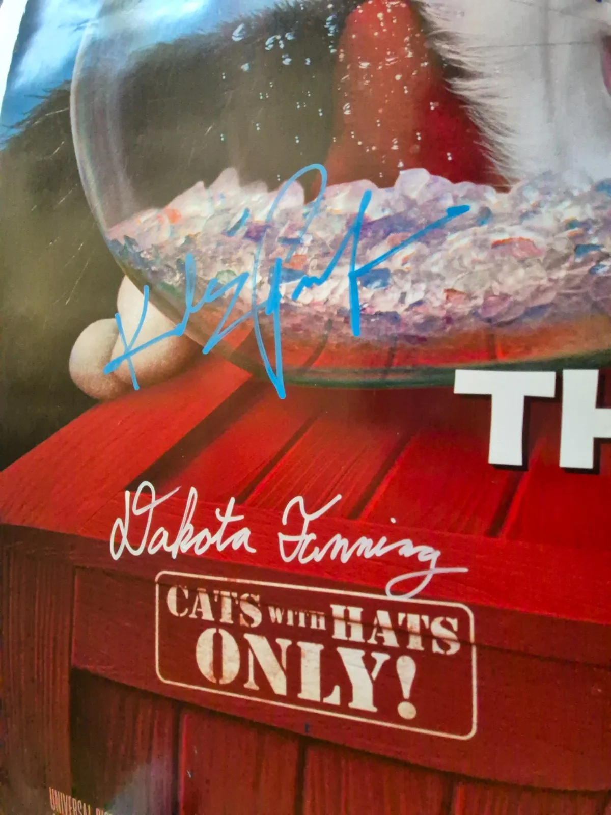 SEE BELOW — THE CAT IN THE HAT -DR. SUESS mike Myers -CAST SIGNED-THE MOVIE POSTER ekim, изображение 2