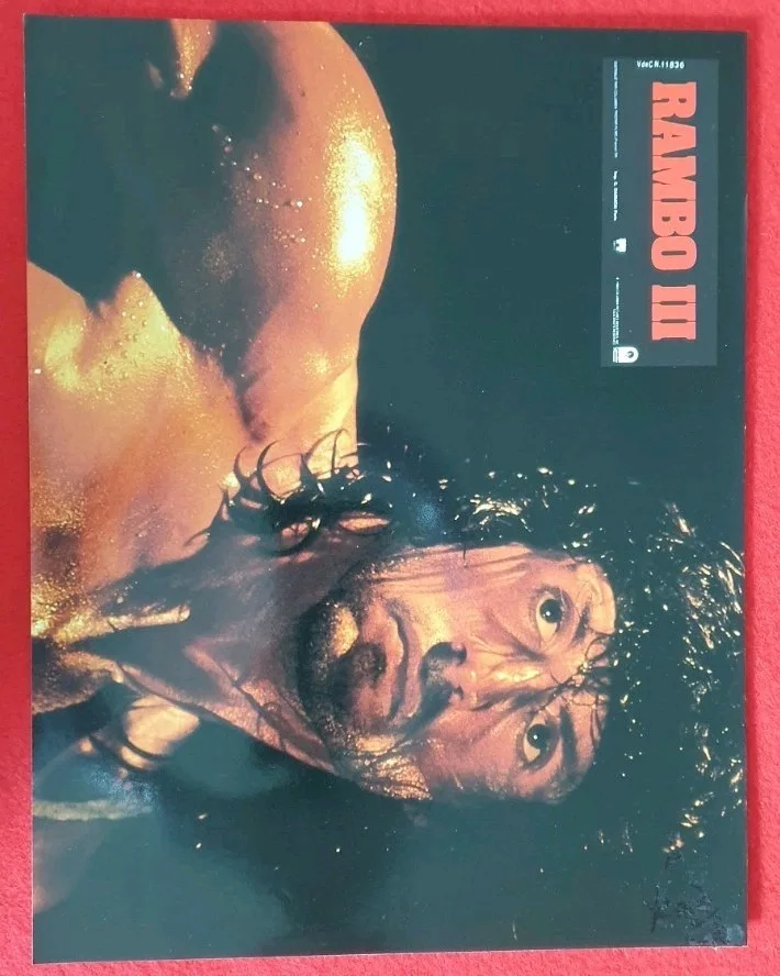 Rambo III (1988) Original French Lobby Cards Set of 10 27x21cm Glossy Stallone, изображение 2