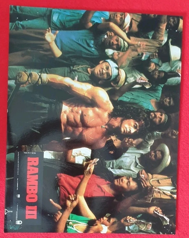 Rambo III (1988) Original French Lobby Cards Set of 10 27x21cm Glossy Stallone, изображение 3
