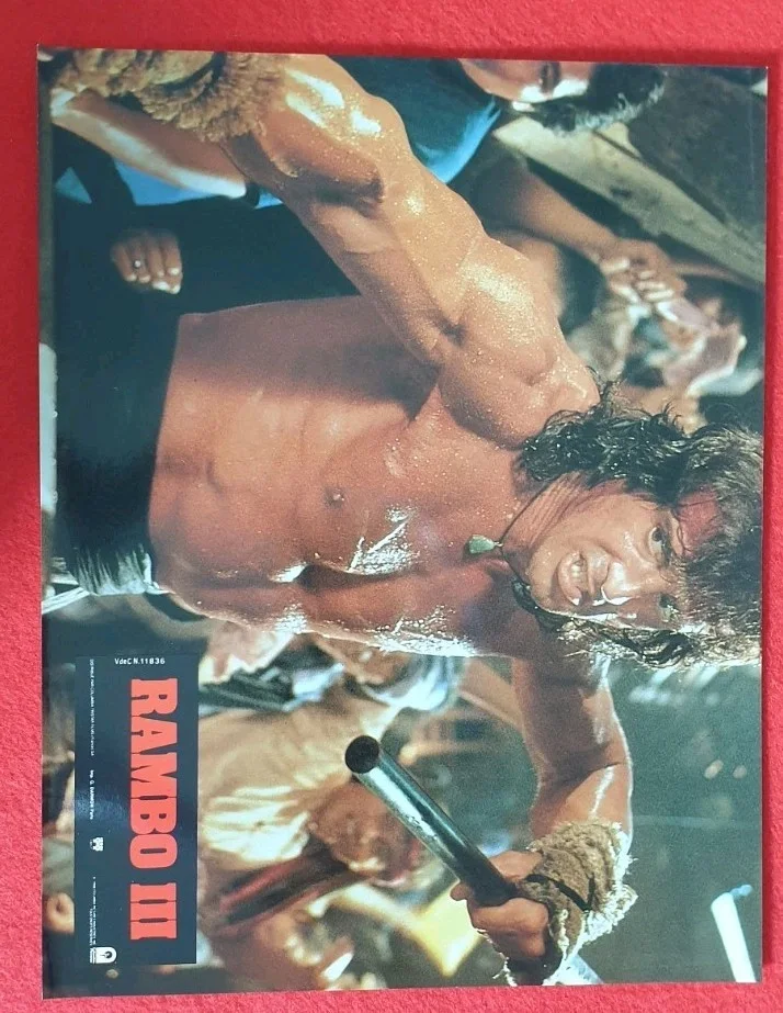 Rambo III (1988) Original French Lobby Cards Set of 10 27x21cm Glossy Stallone, изображение 4