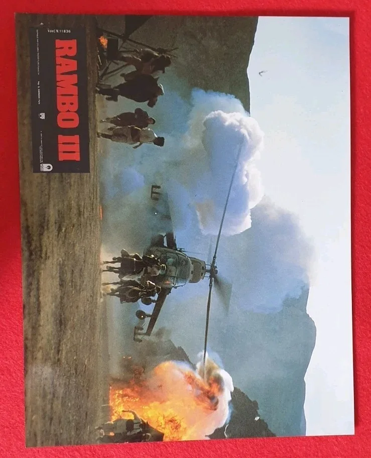 Rambo III (1988) Original French Lobby Cards Set of 10 27x21cm Glossy Stallone, изображение 5