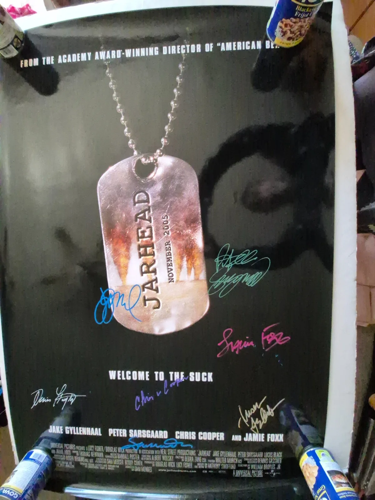 SEE BELOW — JARHEAD---CAST SIGNED-THE MOVIE POSTER-w/COA ekim, изображение 3