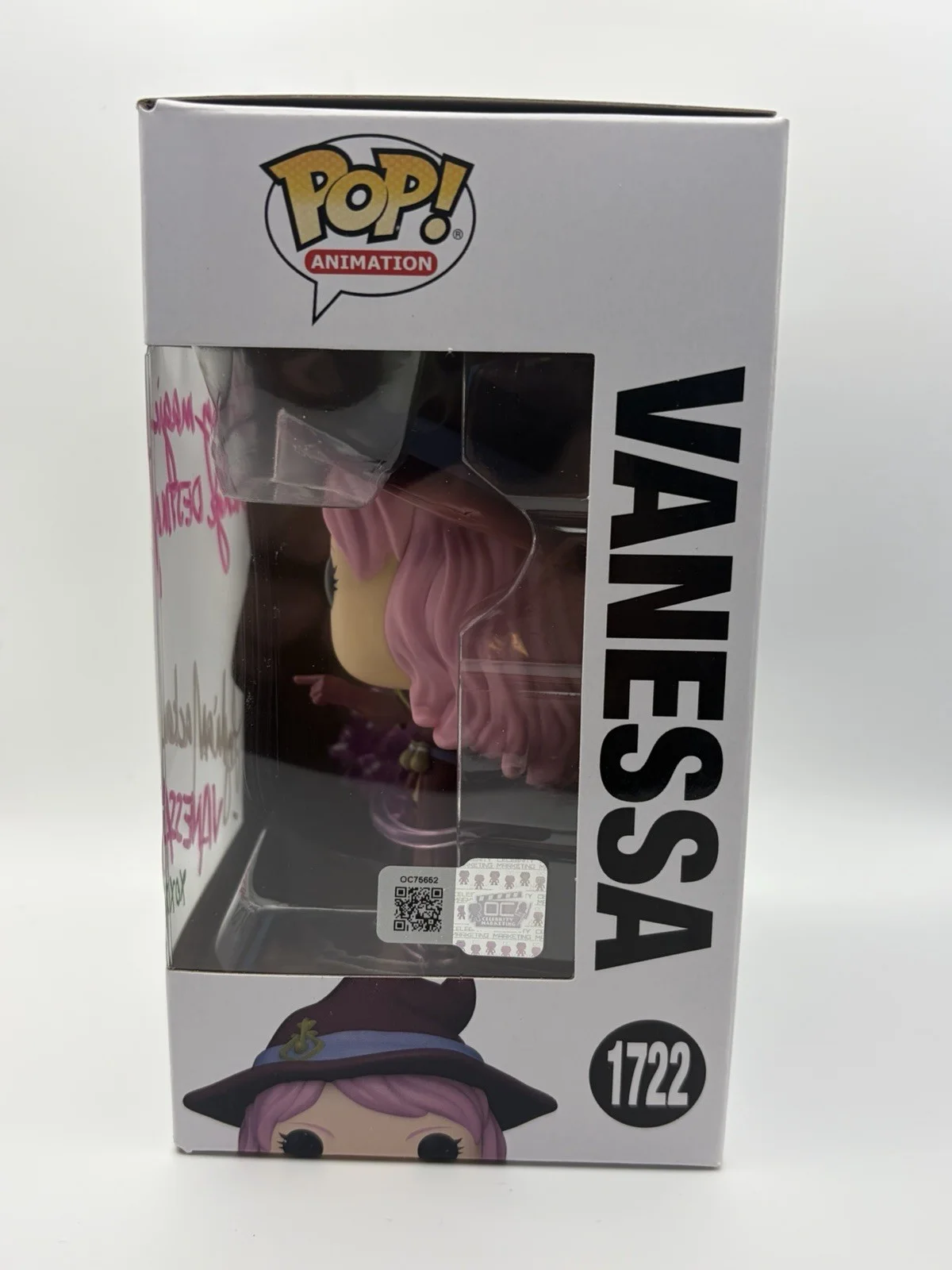 Lydia Mackay — Signed LYDIA MACKAY Black Clover Vanessa Funko 1722 Autograph Inscribed OCCM COA, image 2