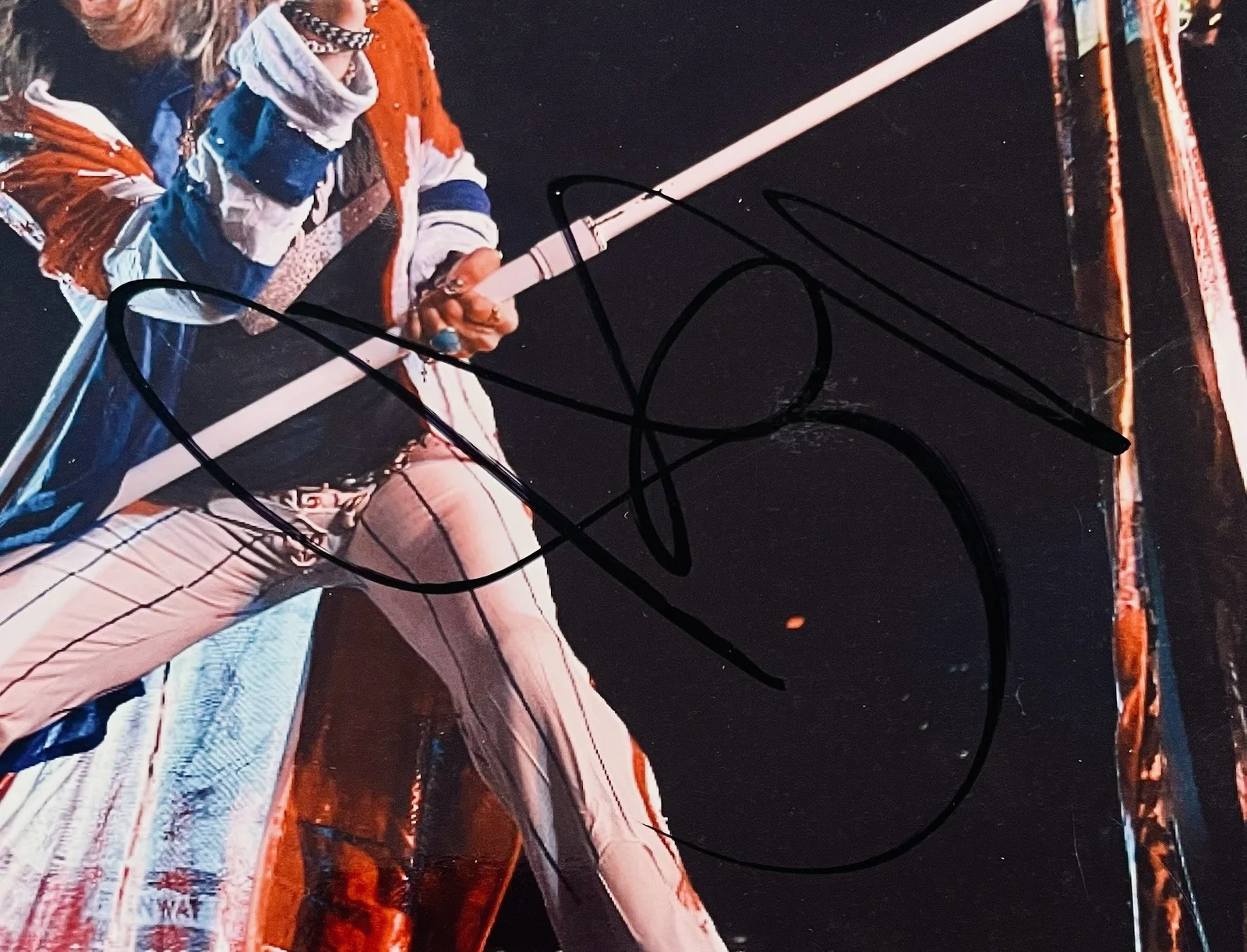 Steven Tyler Aerosmith Large Signed 8x10 Stage Shot Photo JSA Gem Autograph, image 2