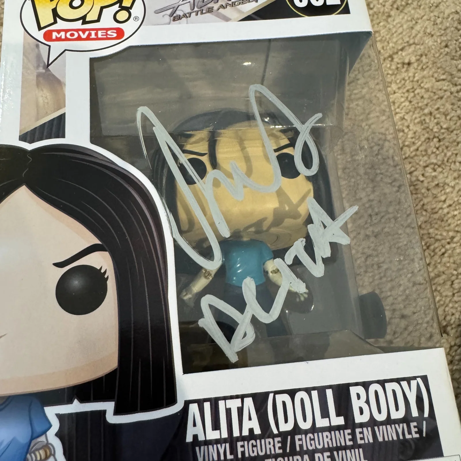 Rosa Salazar — Rosa Salazar Signed Alita Funko Pop Doll Body 562 SWAU COA autograph, изображение 2