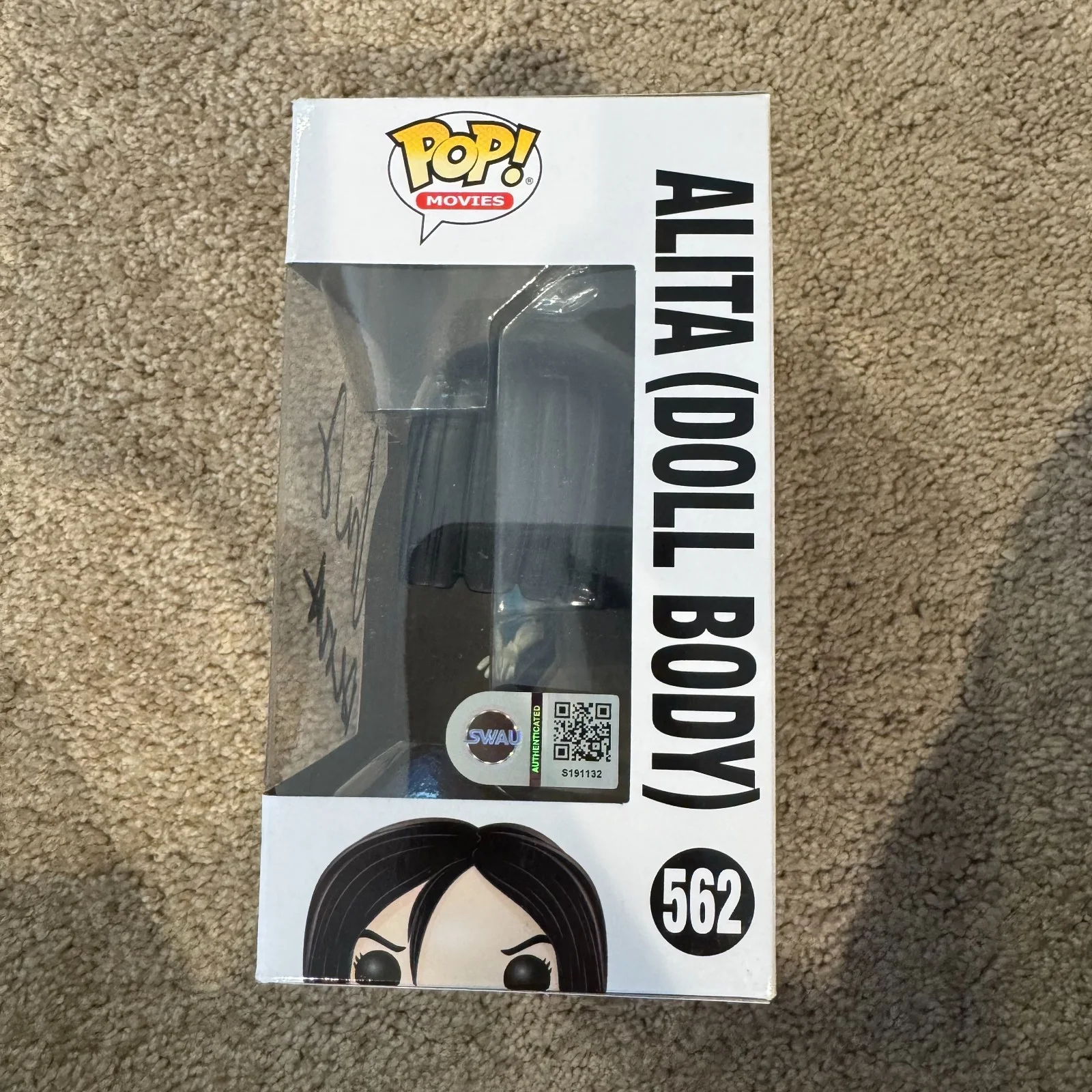 Rosa Salazar — Rosa Salazar Signed Alita Funko Pop Doll Body 562 SWAU COA autograph, изображение 3