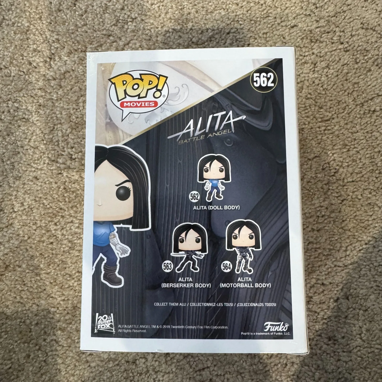 Rosa Salazar — Rosa Salazar Signed Alita Funko Pop Doll Body 562 SWAU COA autograph, изображение 4
