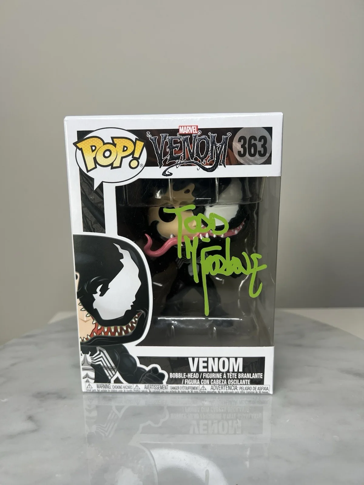 Todd McFarlane — Funko Pop #363 Marvel Venom Figure Signed by Todd McFarlane SWAU COA, image 2