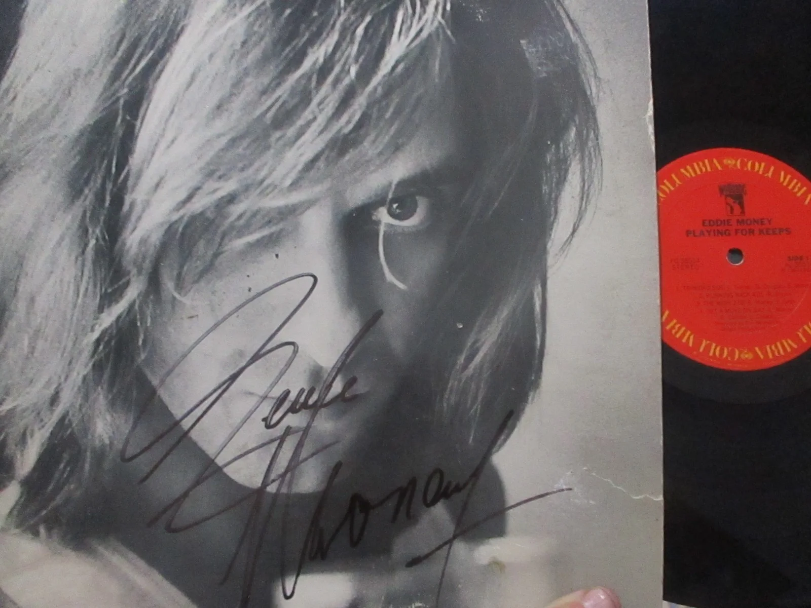 SIGNED EDDIE MONEY ALBUM (FOR KEEPS, 1980)!!, image 3