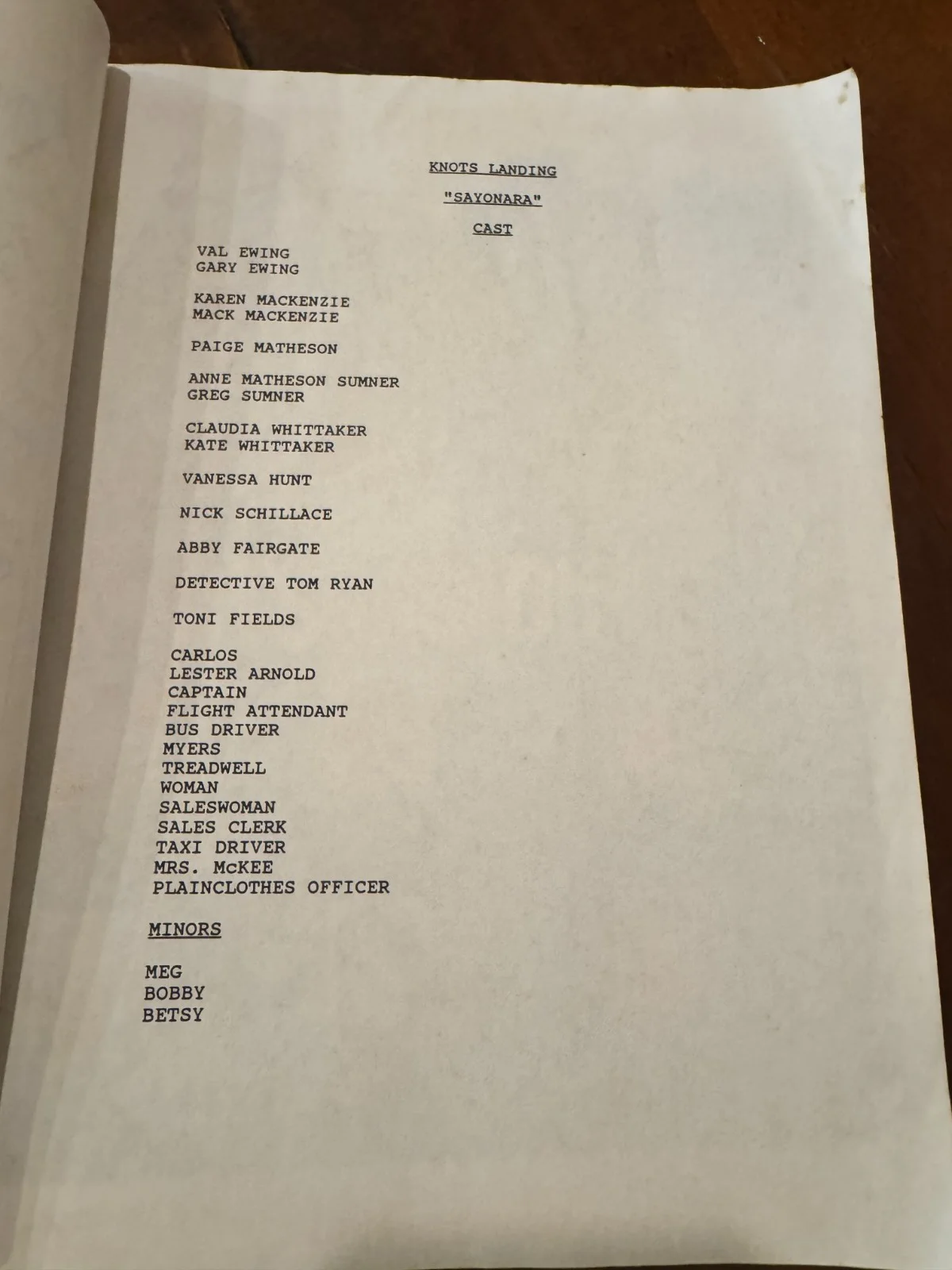 🎬 Knots Landing Final Episode Script “Sayonara”– Original Signed Cast Script, image 3
