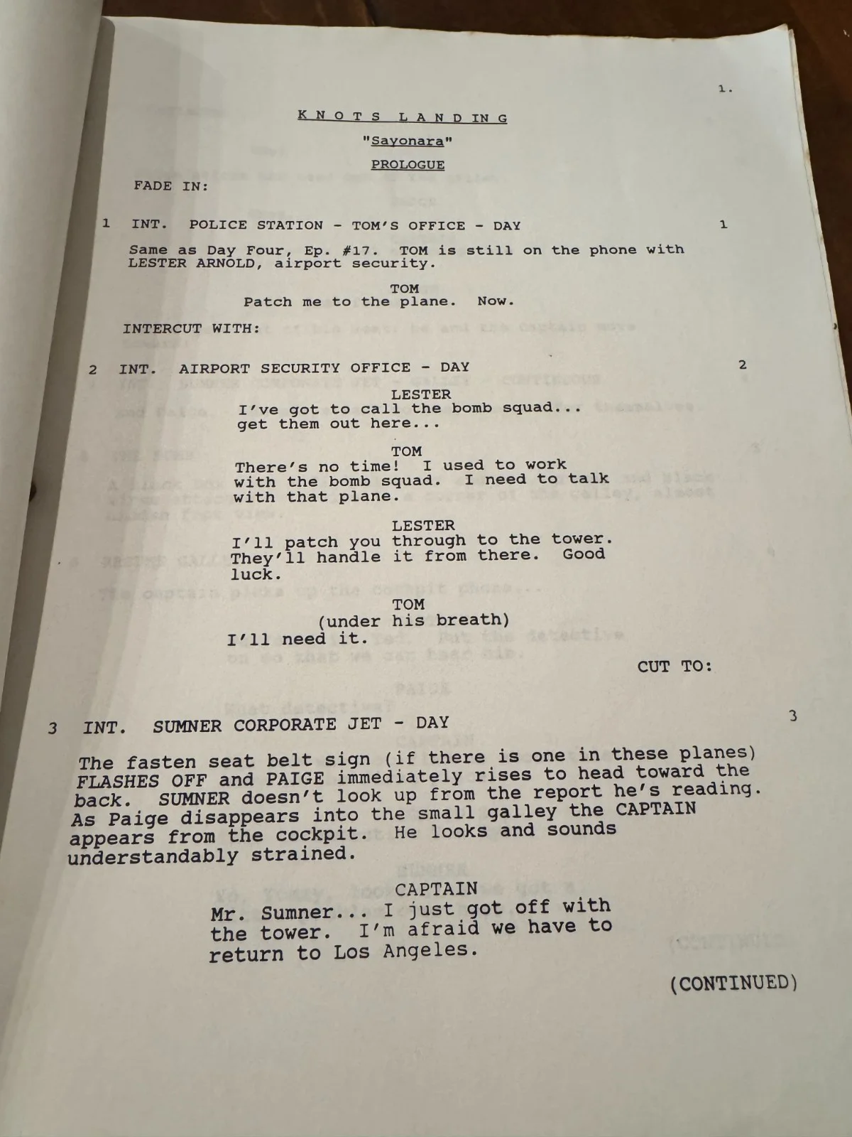 🎬 Knots Landing Final Episode Script “Sayonara”– Original Signed Cast Script, image 4