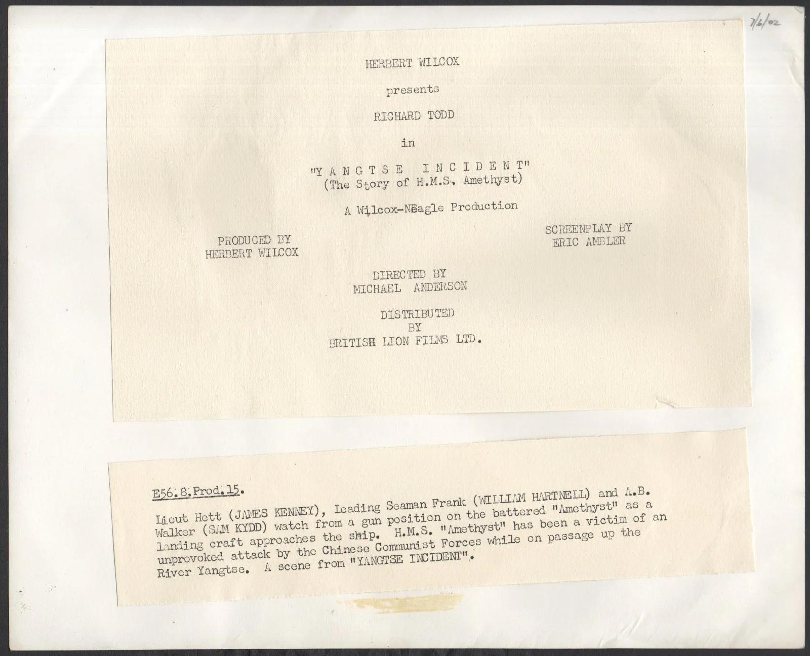 YANGTSE INCIDENT 1957 William Hartnell, Sam Kydd, James Kenney 10x8 STILL #15, изображение 2